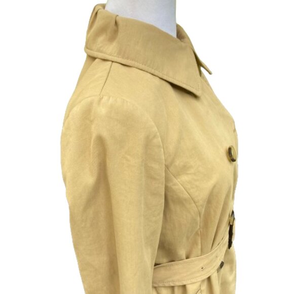 J. Crew Women's Trench Coat Khaki Double Breasted Classic Lined Collar Belt, 8P - Picture 6 of 15